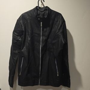 Men's Black Leather Jacket